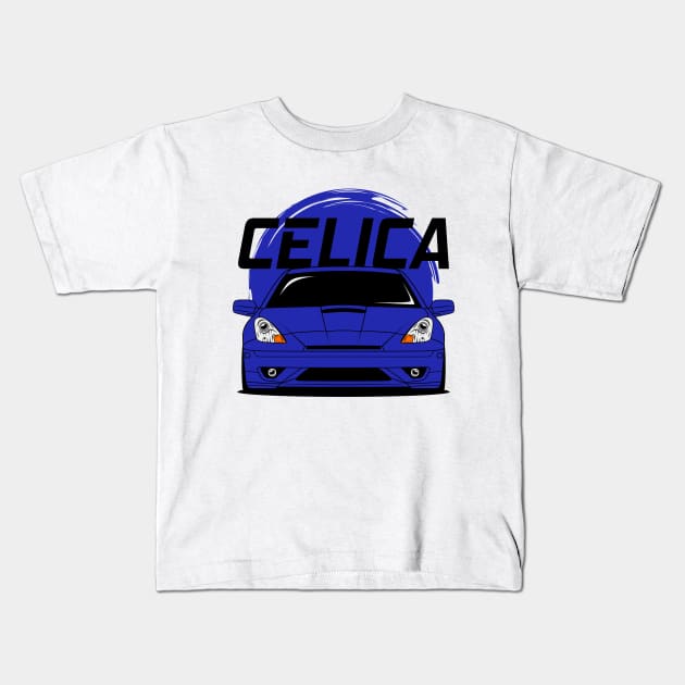 Blue Celica JDM Kids T-Shirt by GoldenTuners